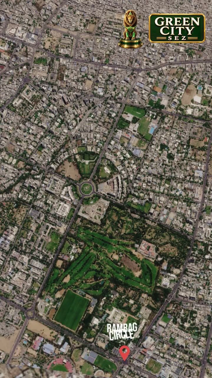 Aerial view of the drive route to Green City SEZ